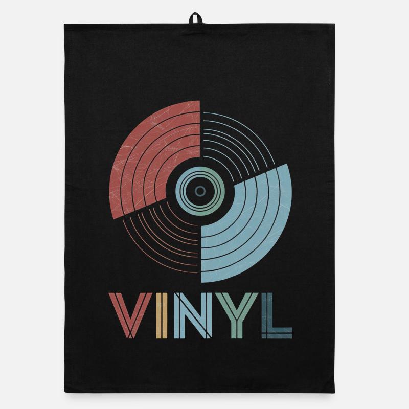 Vinyl Retro Organic dish towel
