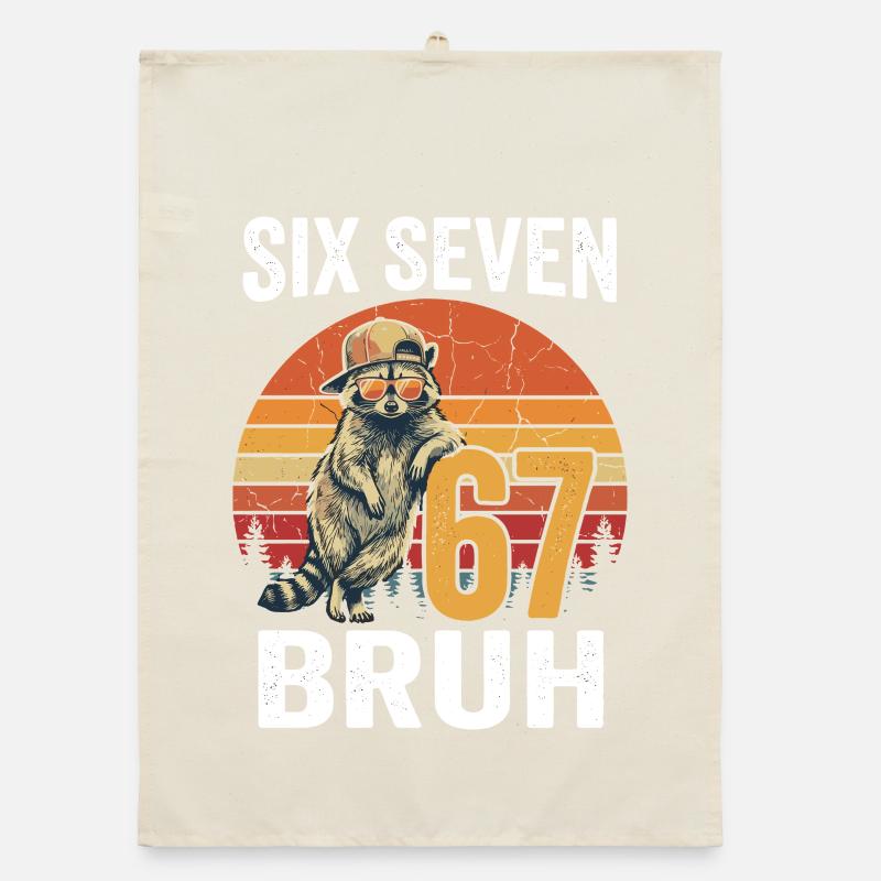 Six Seven 67 Lunettes de Soleil Raton Laveur Brew Mème Torchon bio