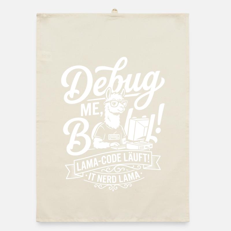 Lama Code Debug Design Organic dish towel