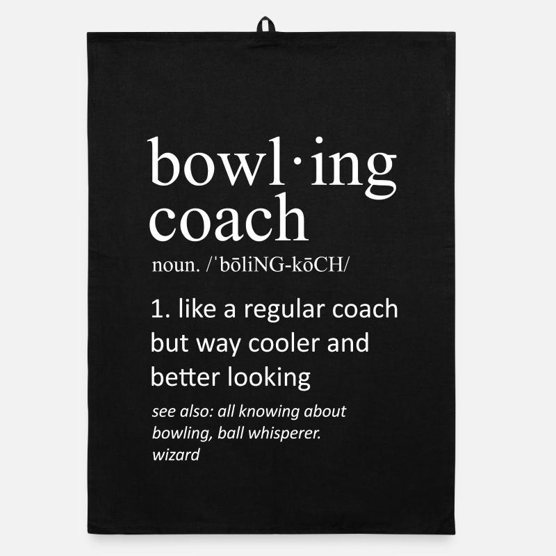 Bowling Coach Funny Dictionary Definition Organic Geschirrtuch