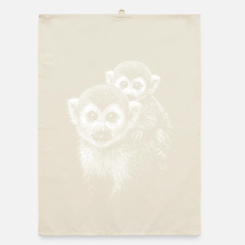 Squirrel monkey Organic dish towel