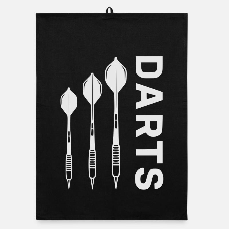 Darts Pfeile Silhouette Organic Geschirrtuch