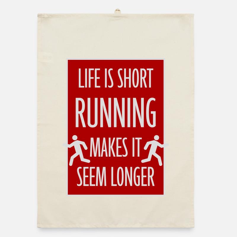 La vie est courte La course la rend plus longue Drôle Torchon bio