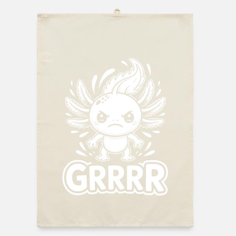 Grump Axolotl Organic Geschirrtuch