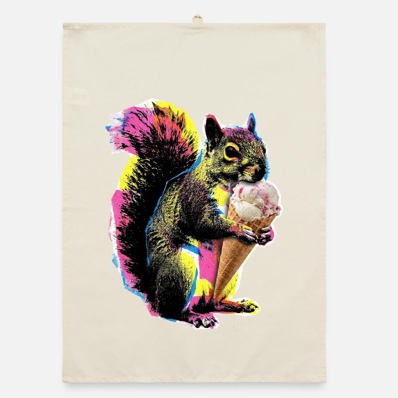Eichhörnchen Eis Organic dish towel
