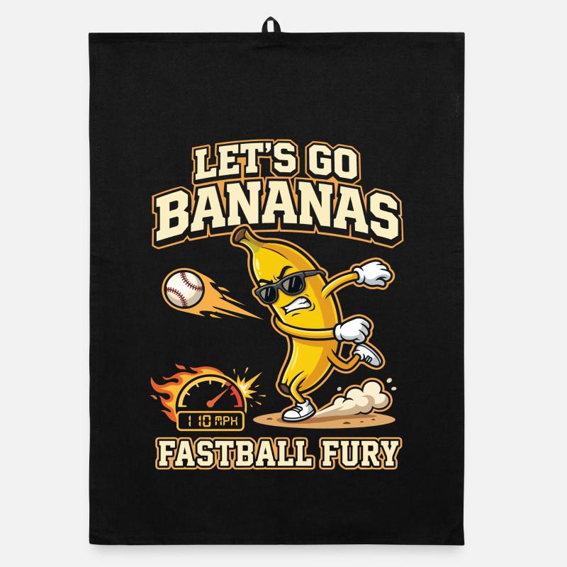 Lets Go Bananas Fastball Fury Baseball Design Torchon bio