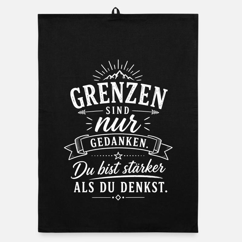 Grenzen sind nur Gedanken Organic Geschirrtuch