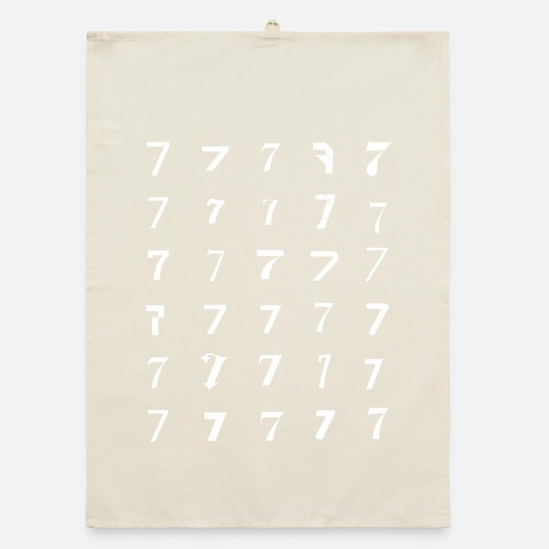 Siebenfache Glyphengitter-Numerologie Organic Geschirrtuch
