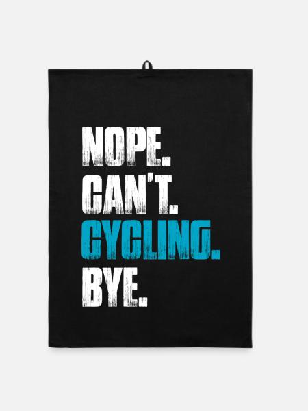 Non, je ne peux pas faire du vélo en descente en VTT. - Torchon bio - noir - Devant