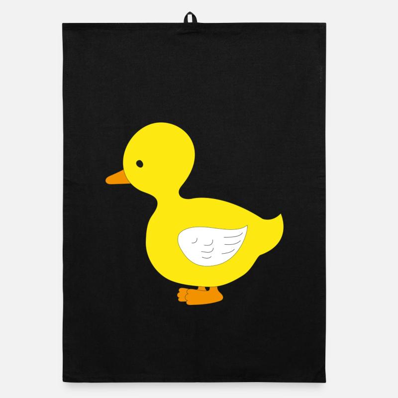Drôle de petit canard jaune Torchon bio