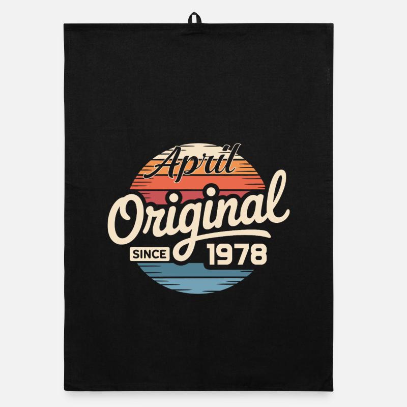 Born in april 1978 - 48th birthday april 1978 Organic dish towel