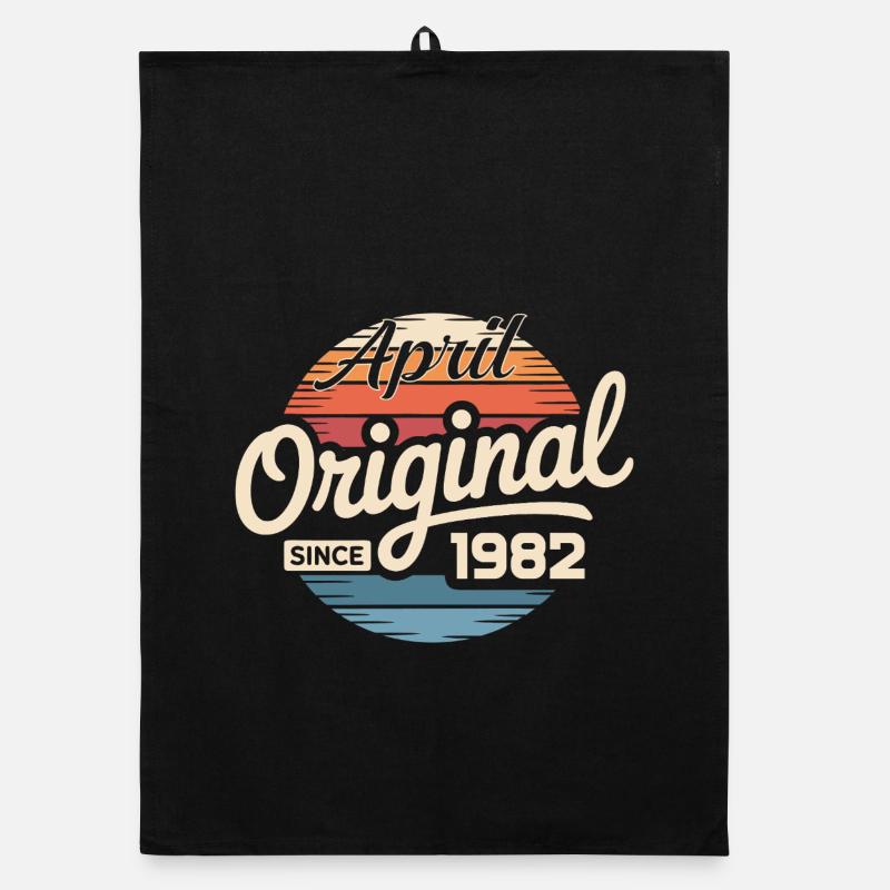 geboren im april 1982 - 44.Geburtstag april 1982 Organic Geschirrtuch