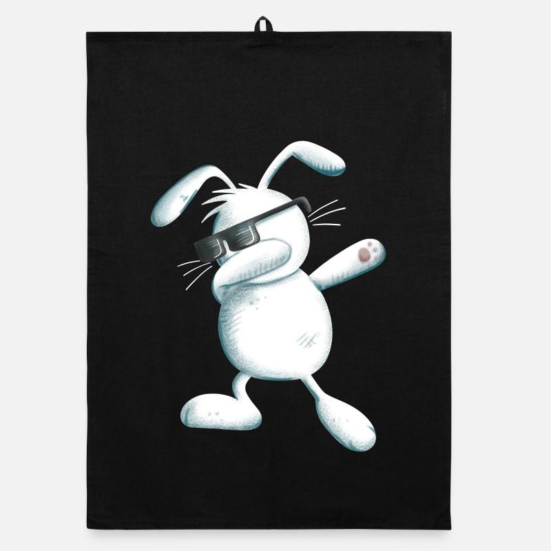 Dab Dance Bunny I Dabbing I Cadeau de Pâques Torchon bio