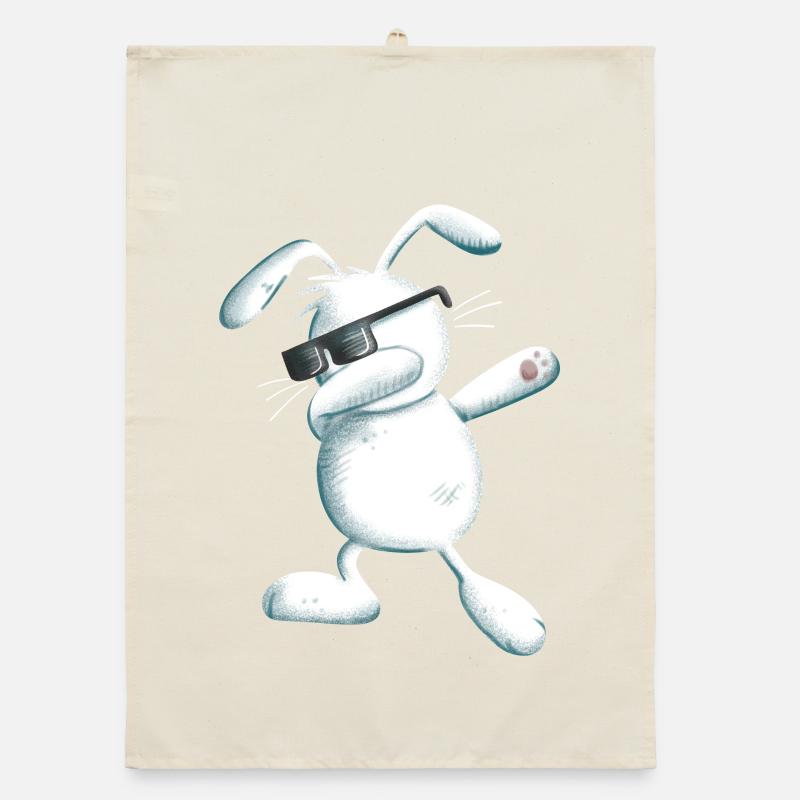 Dab Dance Bunny I Dabbing I Easter Gift Organic dish towel