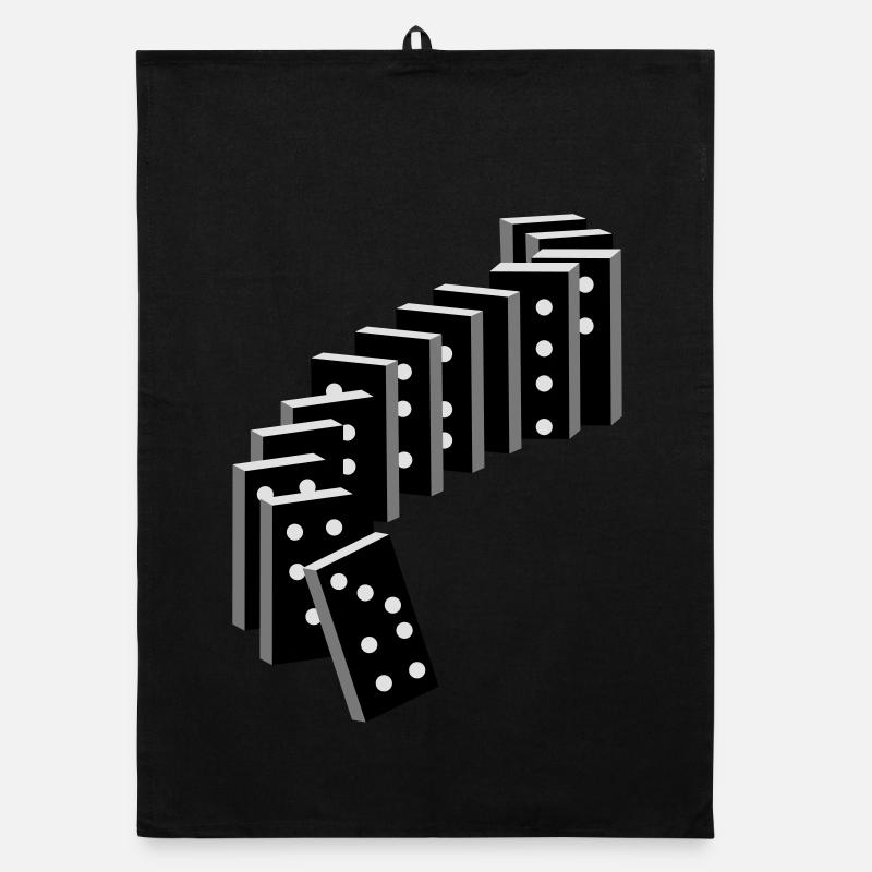tile-based game with dominoes Organic dish towel