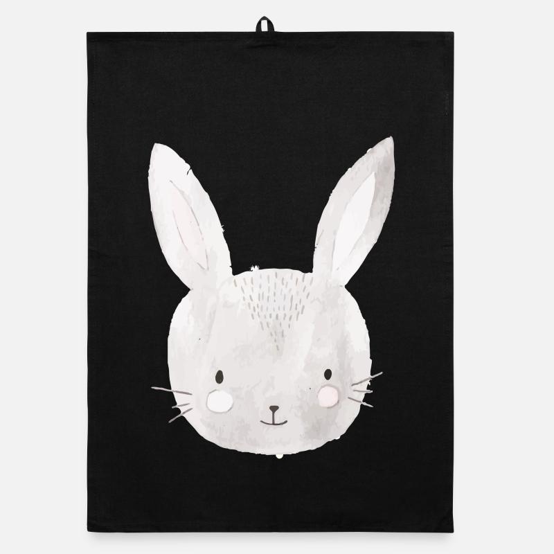 Bunny Rabbit Family Easter bunny Organic dish towel