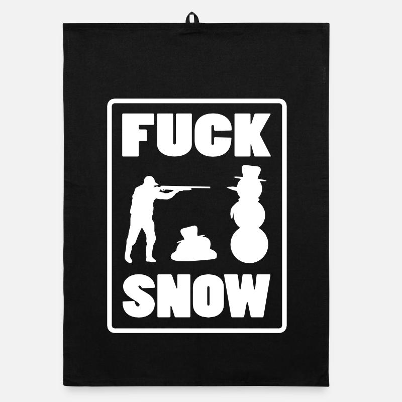 Cooles Anti Winter Schneeman Jäger Design Organic Geschirrtuch