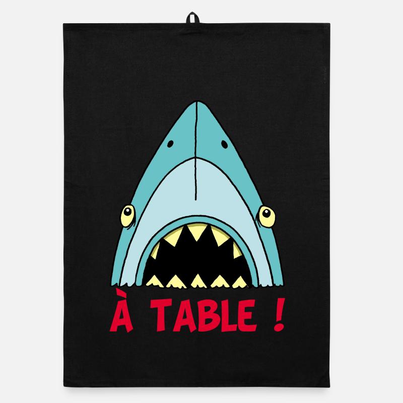 Requin qui a faim ! Torchon bio