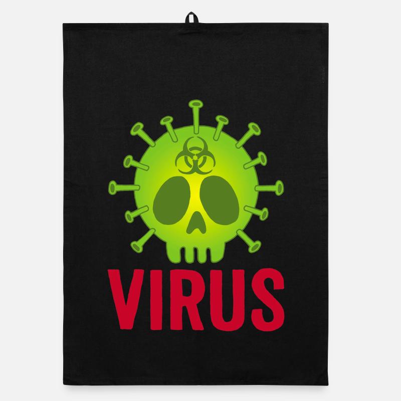 Todeskopf Virus Organic Geschirrtuch