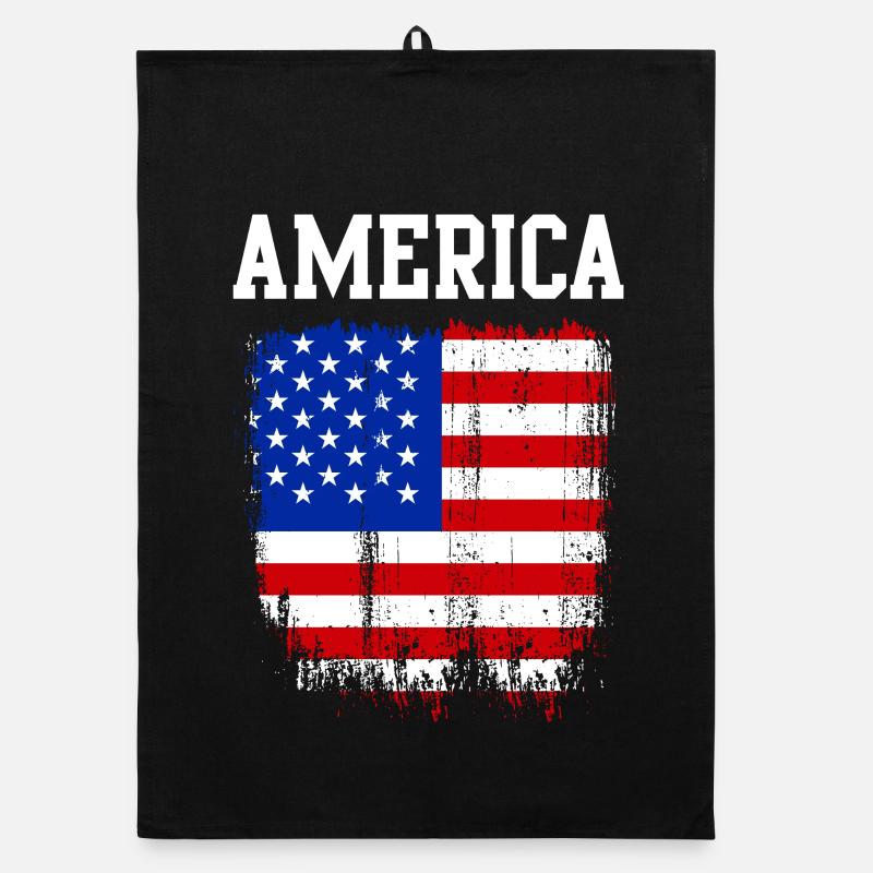 Distressed American Flag Graphic Organic dish towel