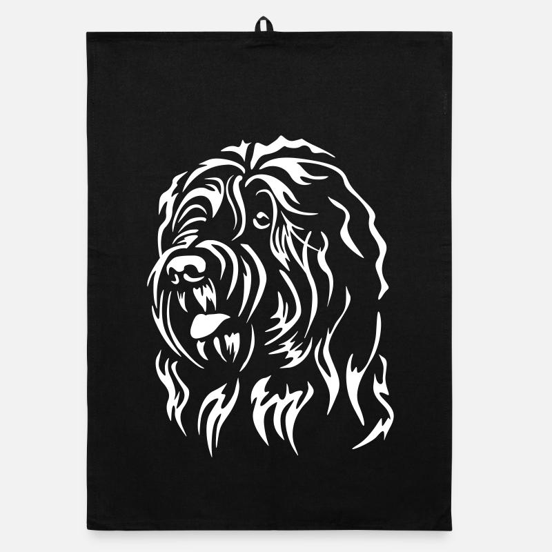 Tête Bobtail « Black Edition » Torchon bio