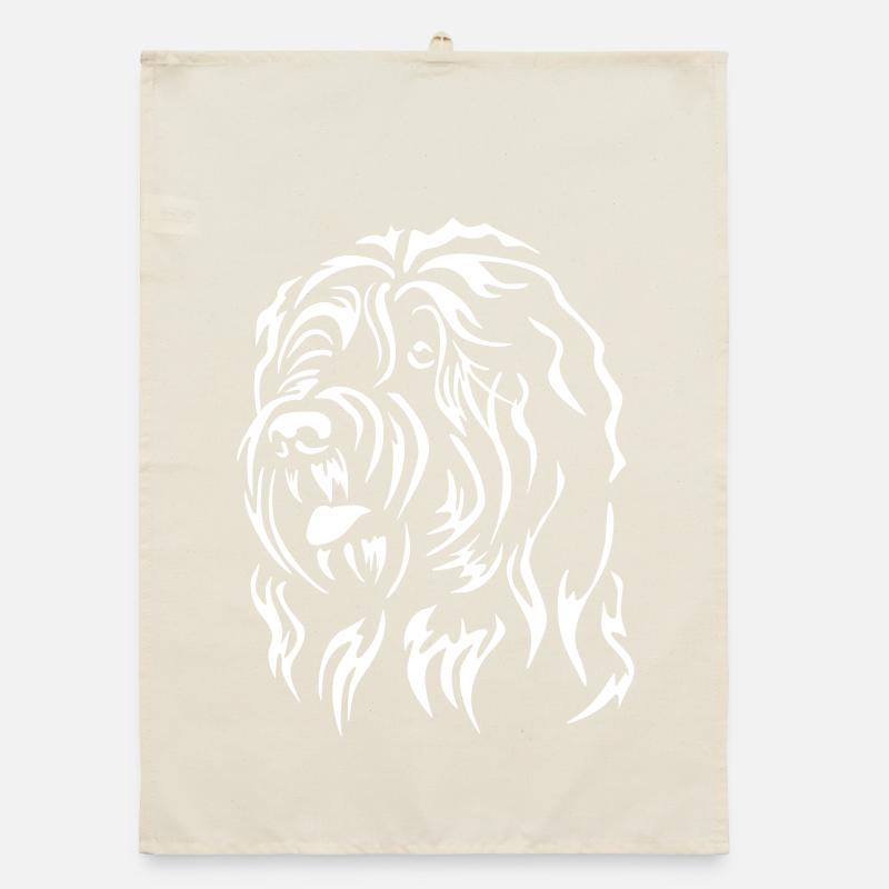 Bobtail Kopf "Black Edition" Organic Geschirrtuch