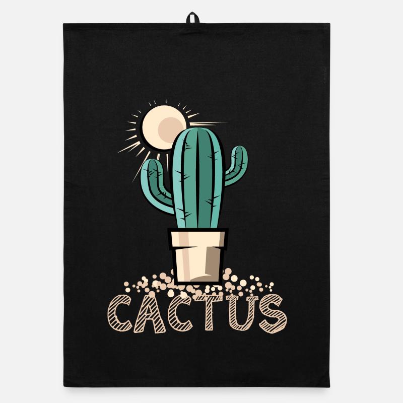 cactus cactus cactus symbole soleil désert sable Torchon bio