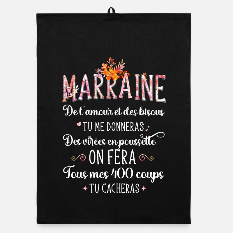 Marraine bisous d'amour et virées en poussette Torchon bio