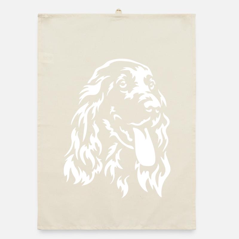 Cocker Spaniel Kopf "Black Edition" Organic Geschirrtuch