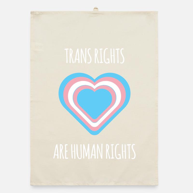 Pride Month - Trans Rights Art Human Rights Organic dish towel