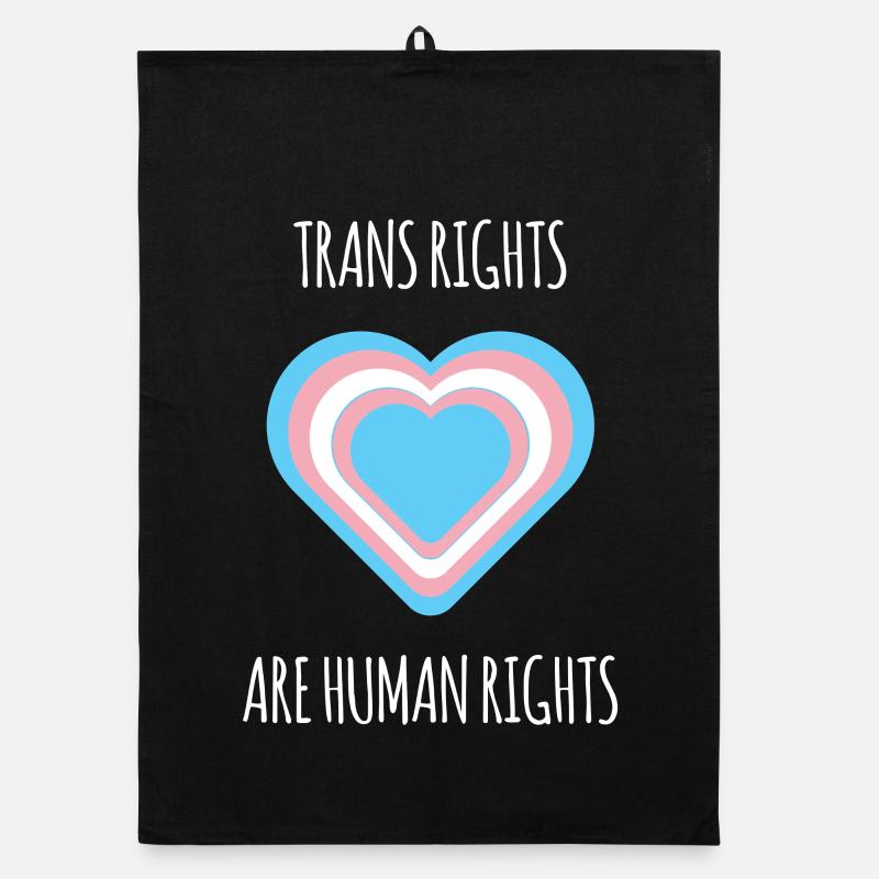 Pride Month - Trans Rights Art Human Rights Organic dish towel