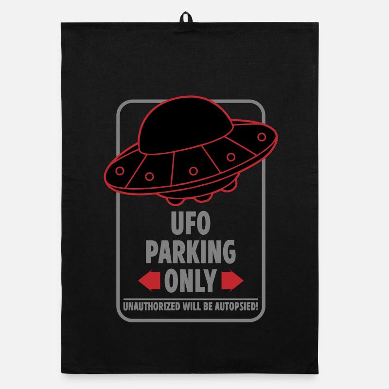Ufo Parking Only | Colors changeable Organic dish towel
