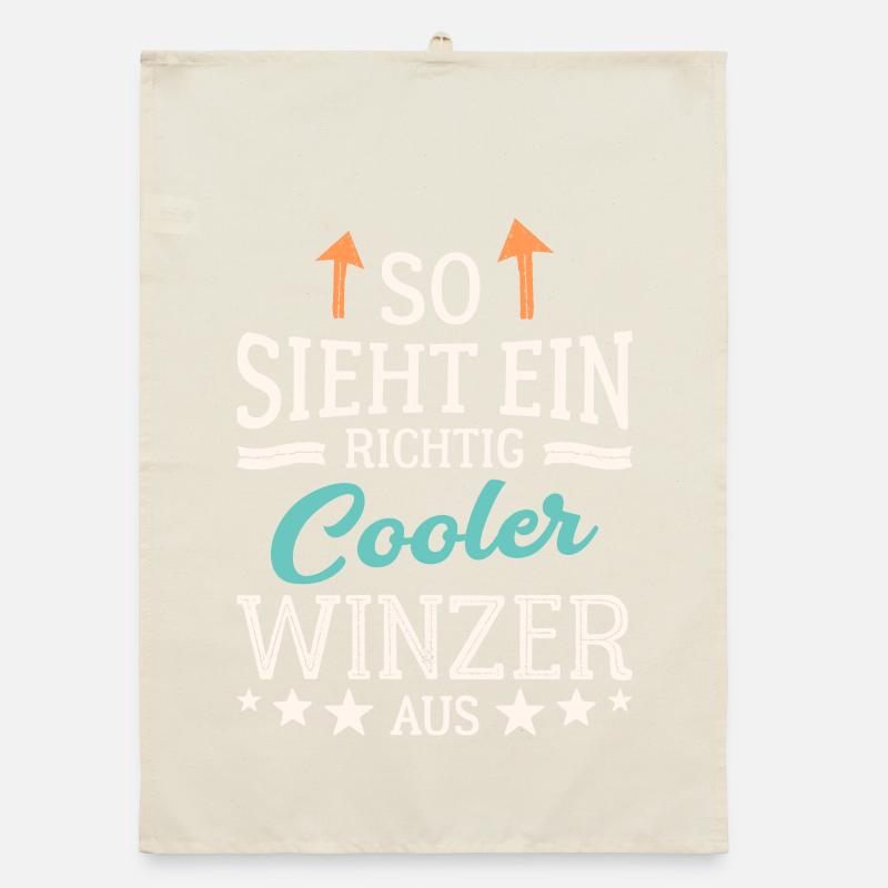 So sieht ein cooler Winzer aus Kellerei Wein Organic Geschirrtuch