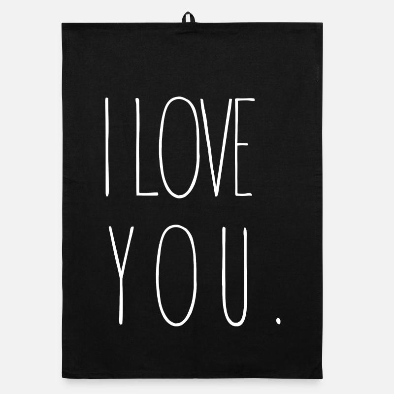 Ich liebe dich Organic Geschirrtuch