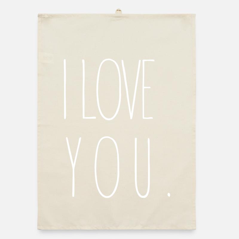 Ich liebe dich Organic Geschirrtuch