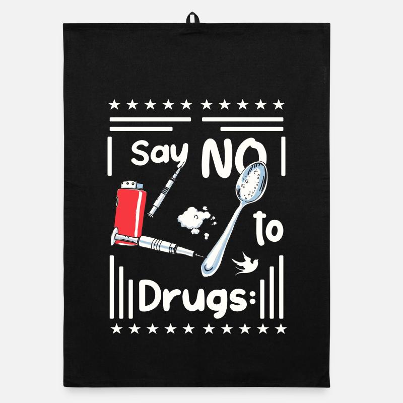 Say NO to drugs Organic dish towel