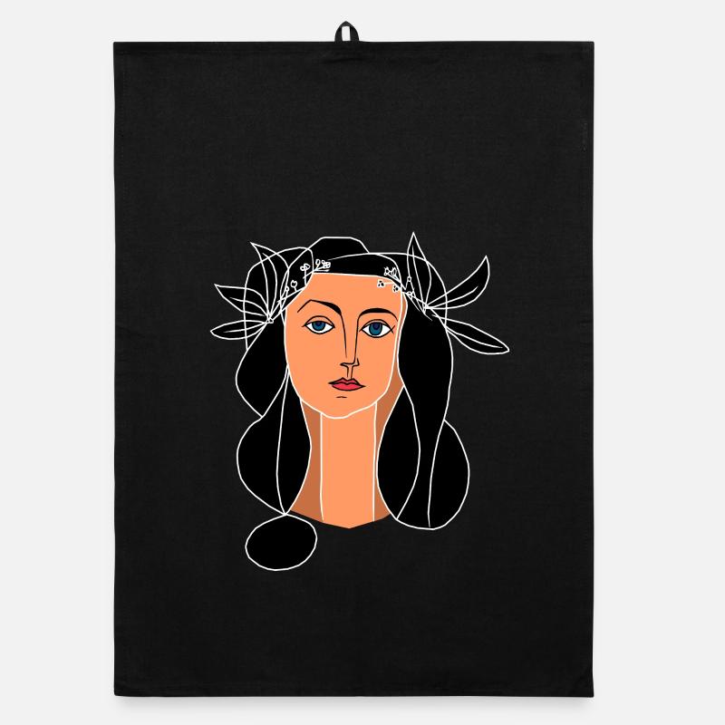 Woman face Organic dish towel