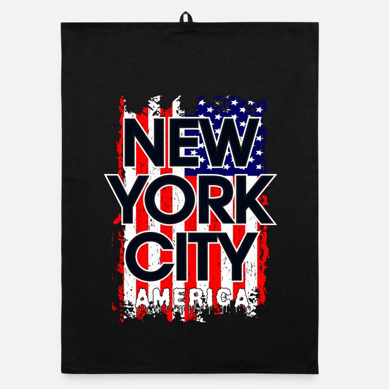 Conception du drapeau de la ville de New York Torchon bio