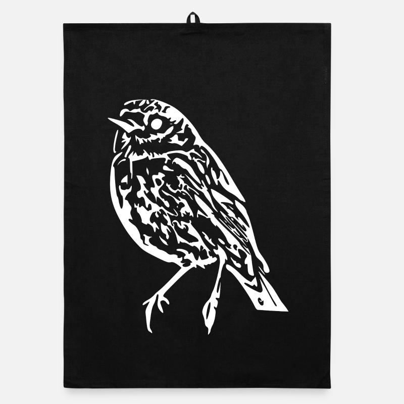 Vogel T-shirt Geschenkidee Weihnachten  Organic Geschirrtuch