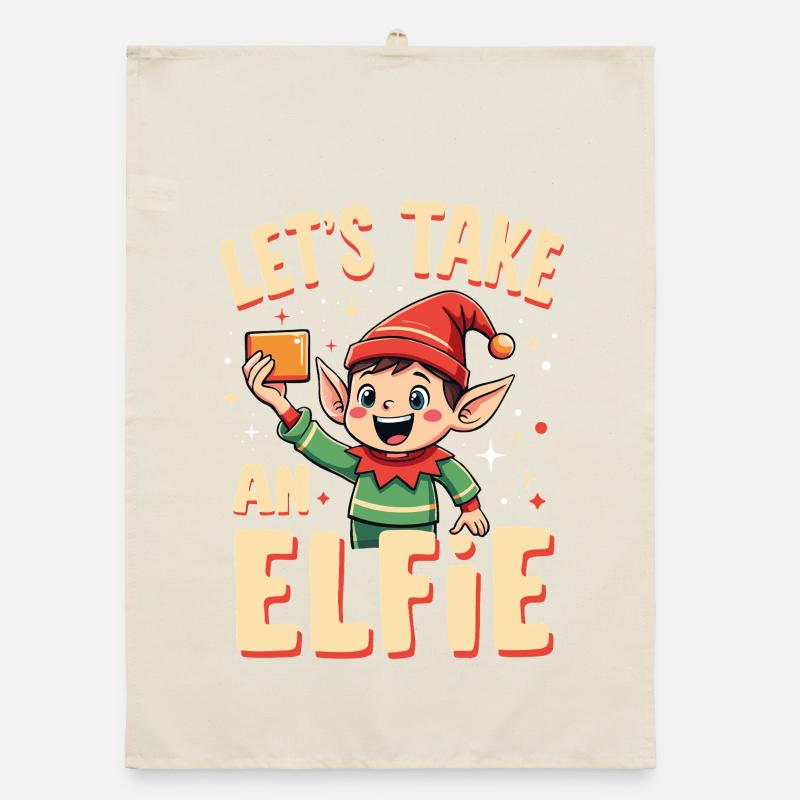 Let's take an elfie Organic dish towel