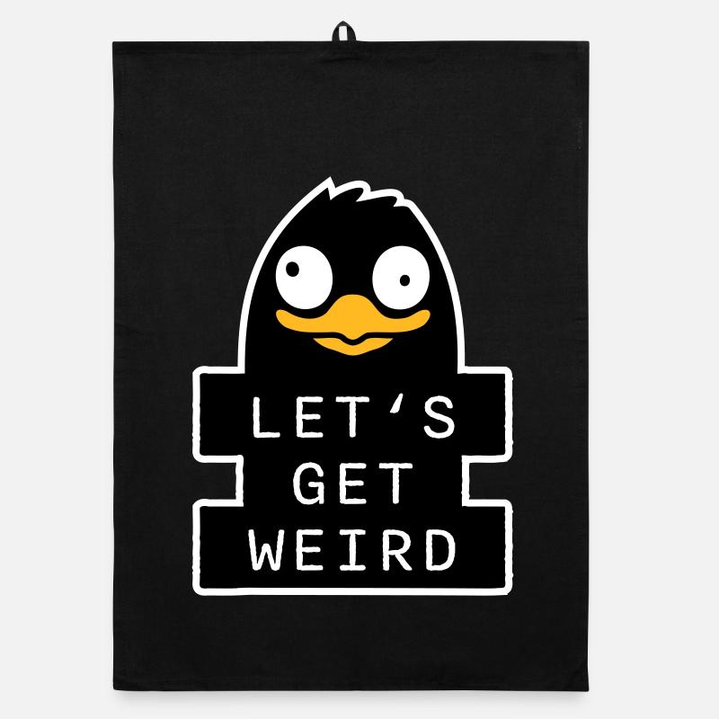 Let's Get Weird Pinguin Komischer Vogel Verrückt Organic Geschirrtuch
