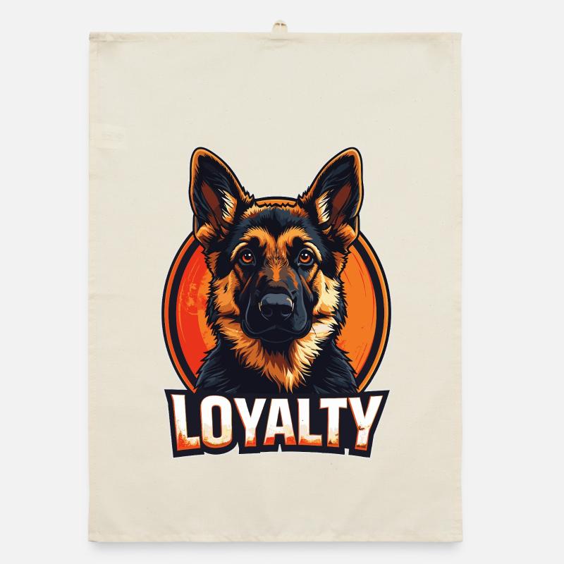 Loyalty – German Shepherd Design Organic dish towel