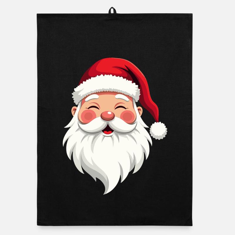 Weihnachtsmann-Cheer-Illustration Organic Geschirrtuch