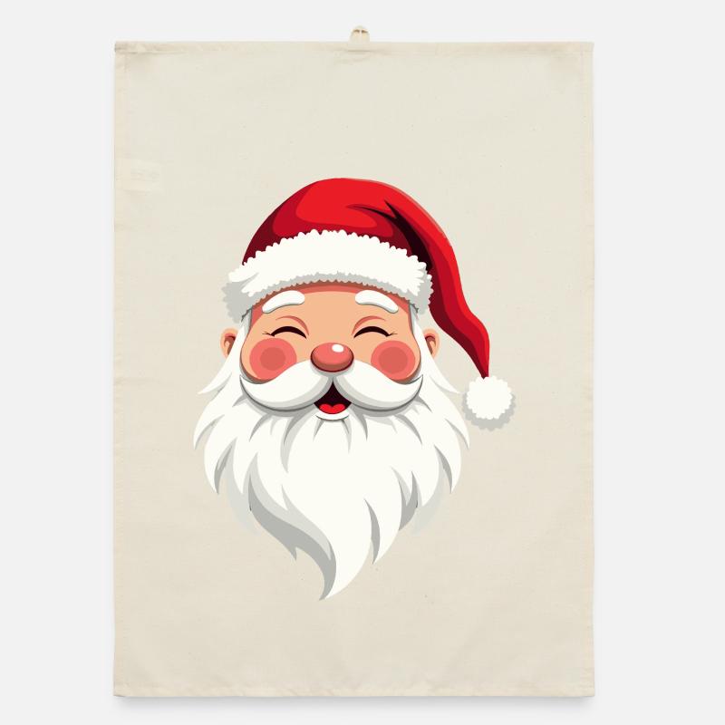 Weihnachtsmann-Cheer-Illustration Organic Geschirrtuch