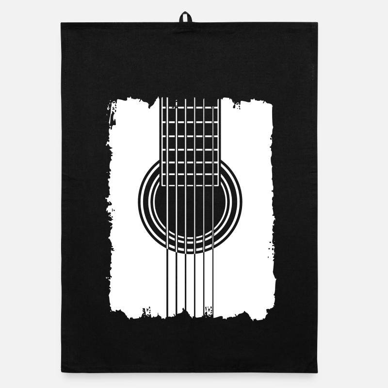 Guitar Poster Graffiti Style Organic dish towel