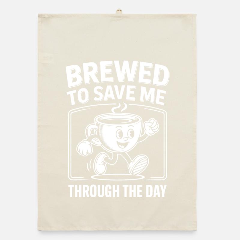 Kaffee rettet den Tag Organic Geschirrtuch