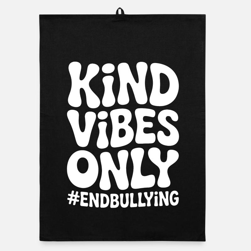 Freundliche Vibes nur gegen Mobbing Organic Geschirrtuch