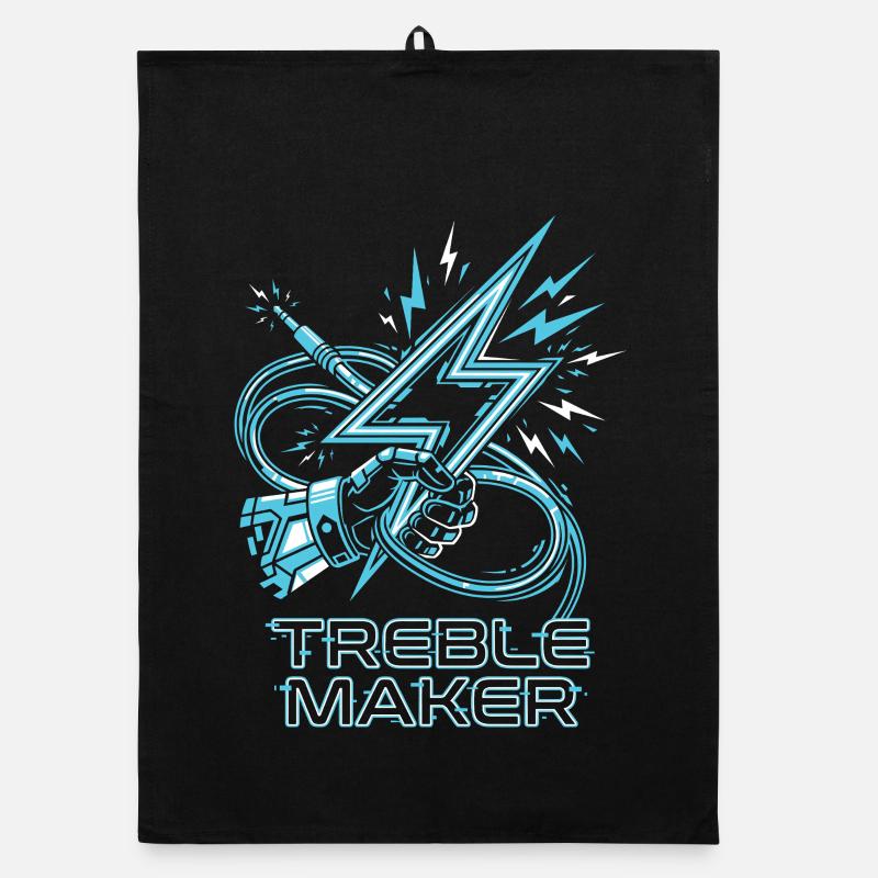 Treble Maker Digital Audio Pun Musician Organic dish towel