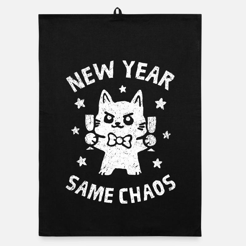 Neujahr Dasselbe Chaos Organic Geschirrtuch