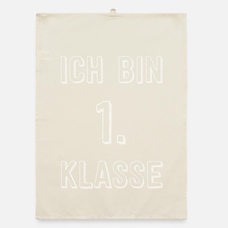 Ich bin 1. Klasse Typografie Organic Geschirrtuch